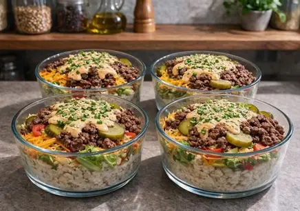 Big Mac Cheeseburger Protein Bowl