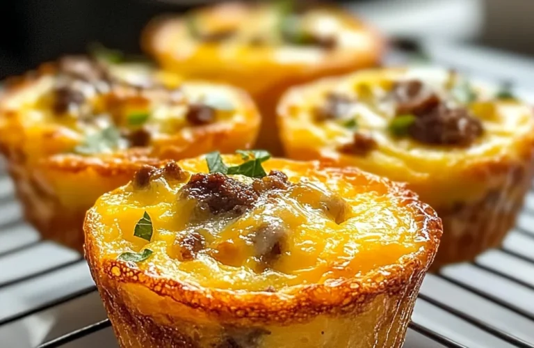 Cheesy Beef Egg Muffins