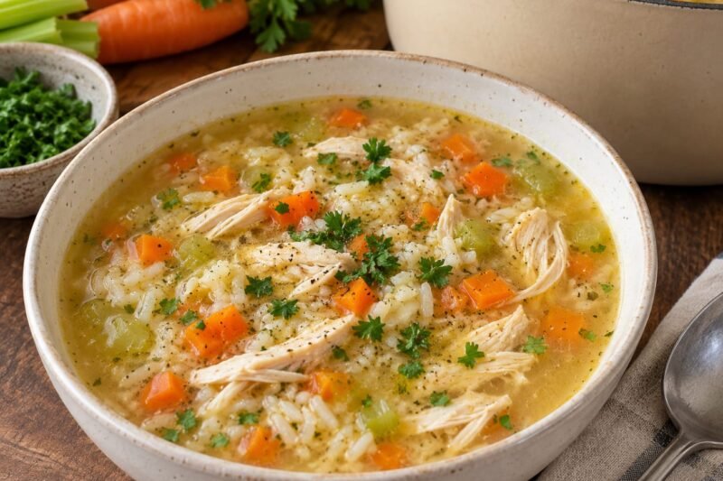 Comforting Chicken & Rice Soup