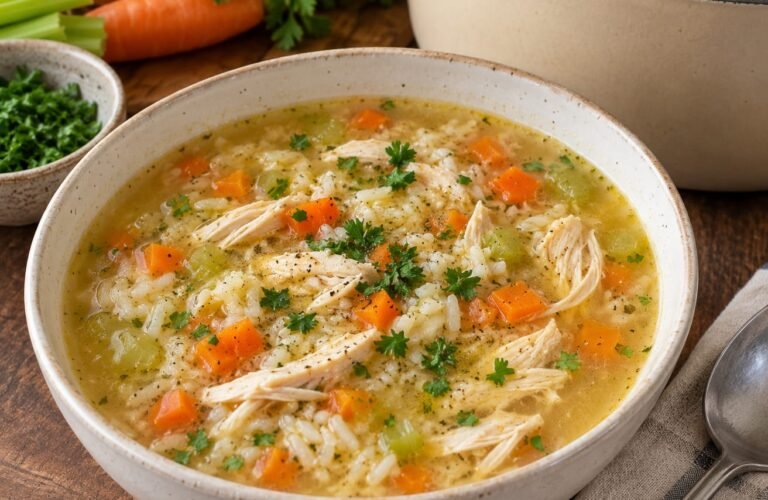 Comforting Chicken & Rice Soup
