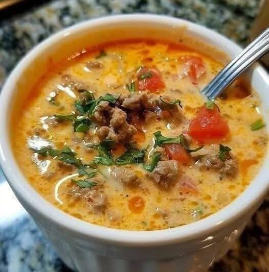 Creamy Tuscan Sausage and Tomato Soup