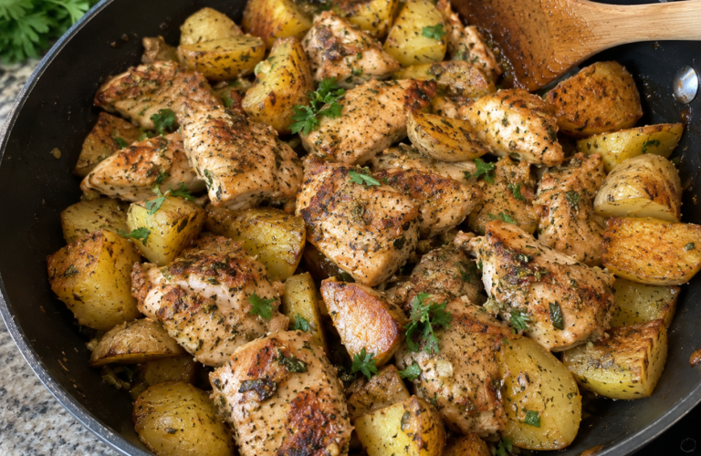 Simple Italian Chicken & Potato Skillet