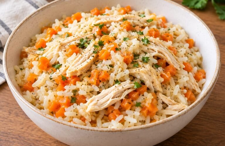 Soft Chicken & Carrot Rice Bowl