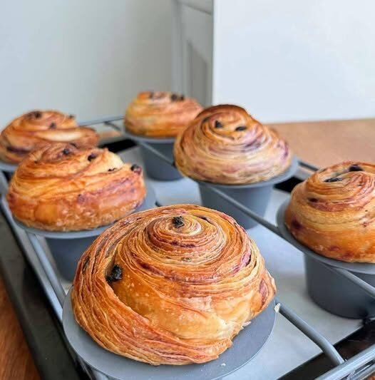 Sourdough Blueberry Croissants